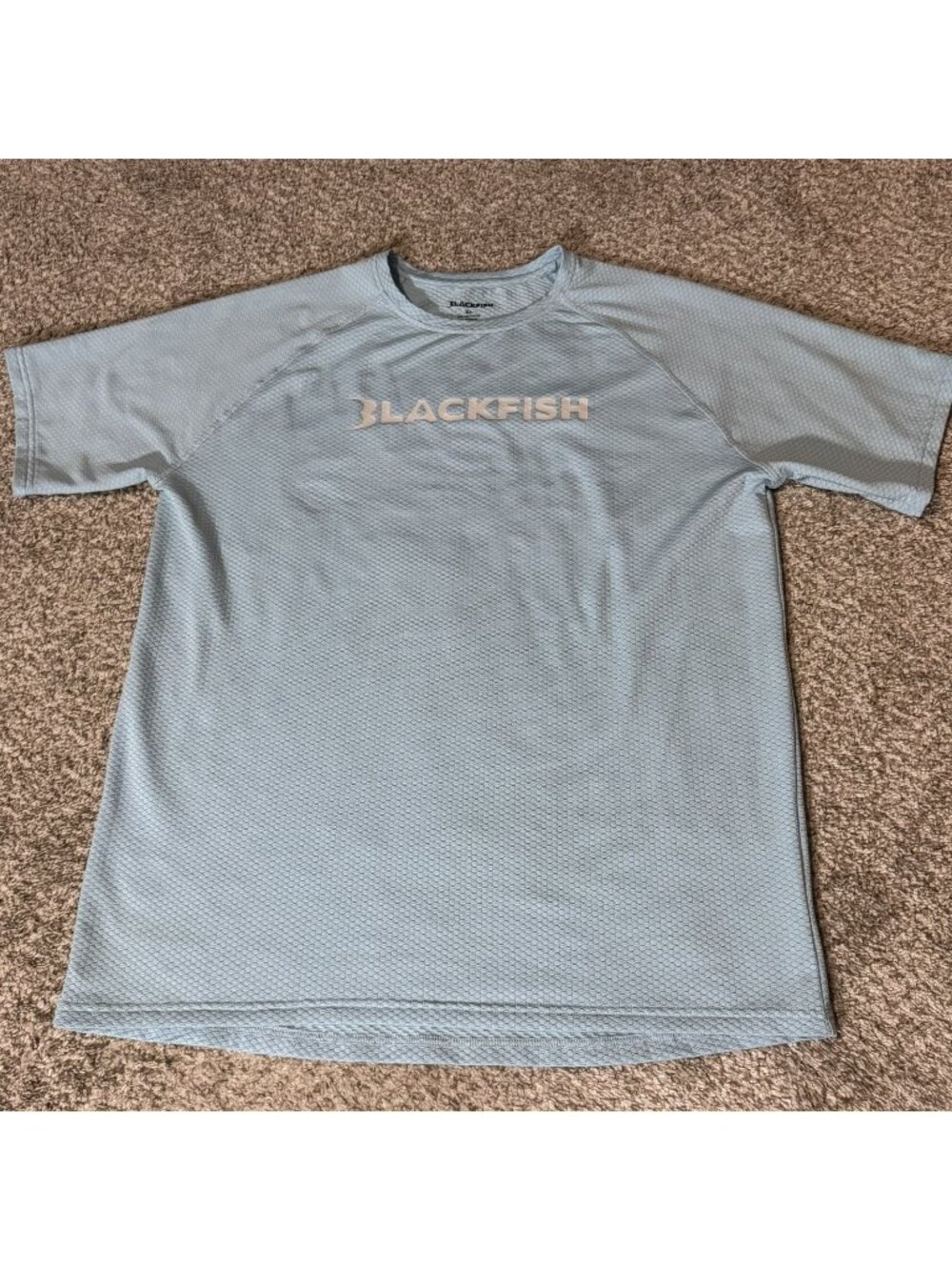 Blackfish Shirt Men's XL Activewear Top Light Blue Performance Fishing SPF UV